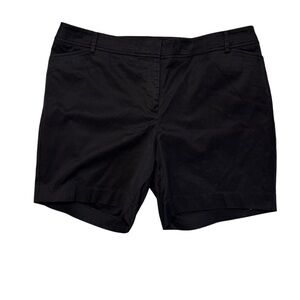 Talbots Women's Black Perfect Shorts Elastic Sides Plus Size Petite Size 20WP